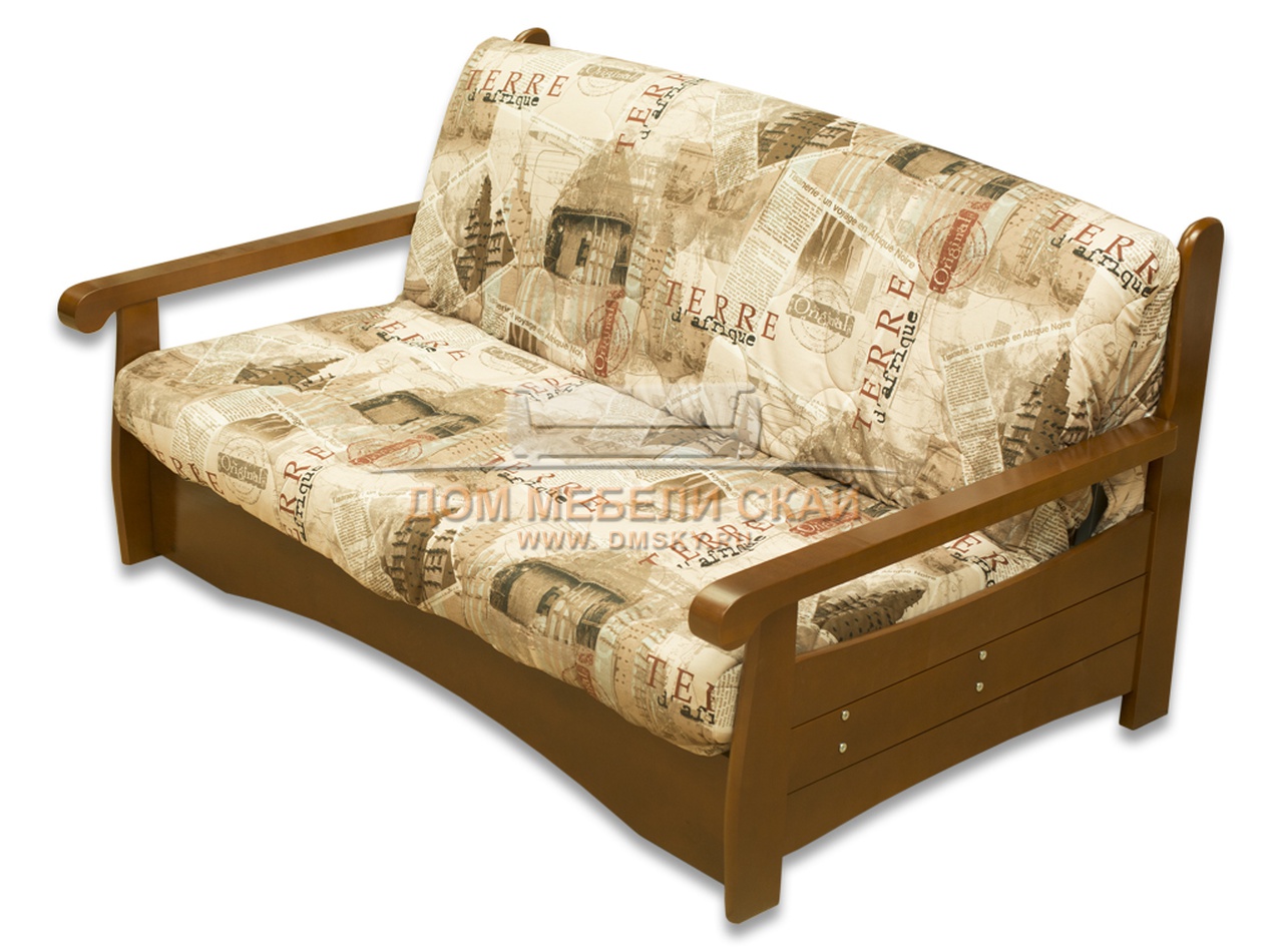 диван комфорт с деревянными подлокотниками