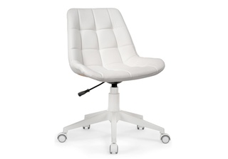 Компьютерное кресло Келми 1, экокожа белая/пластик белый
