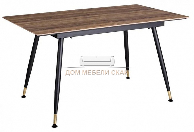 Стол обеденный раскладной Месси 140см, натуральный орех