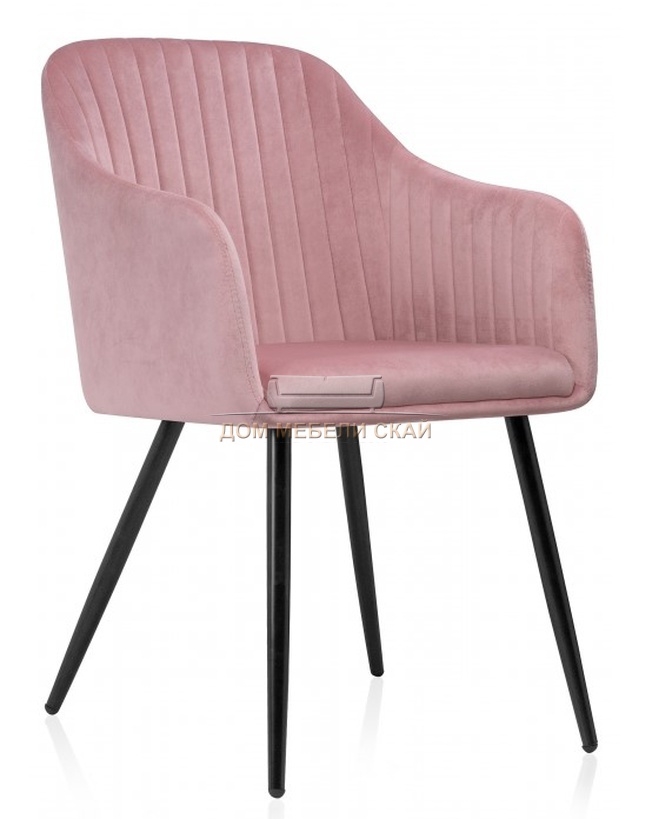Стул Slam, велюровый розового цвета