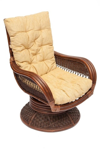 Кресло-качалка Andrea с подушкой, античный орех