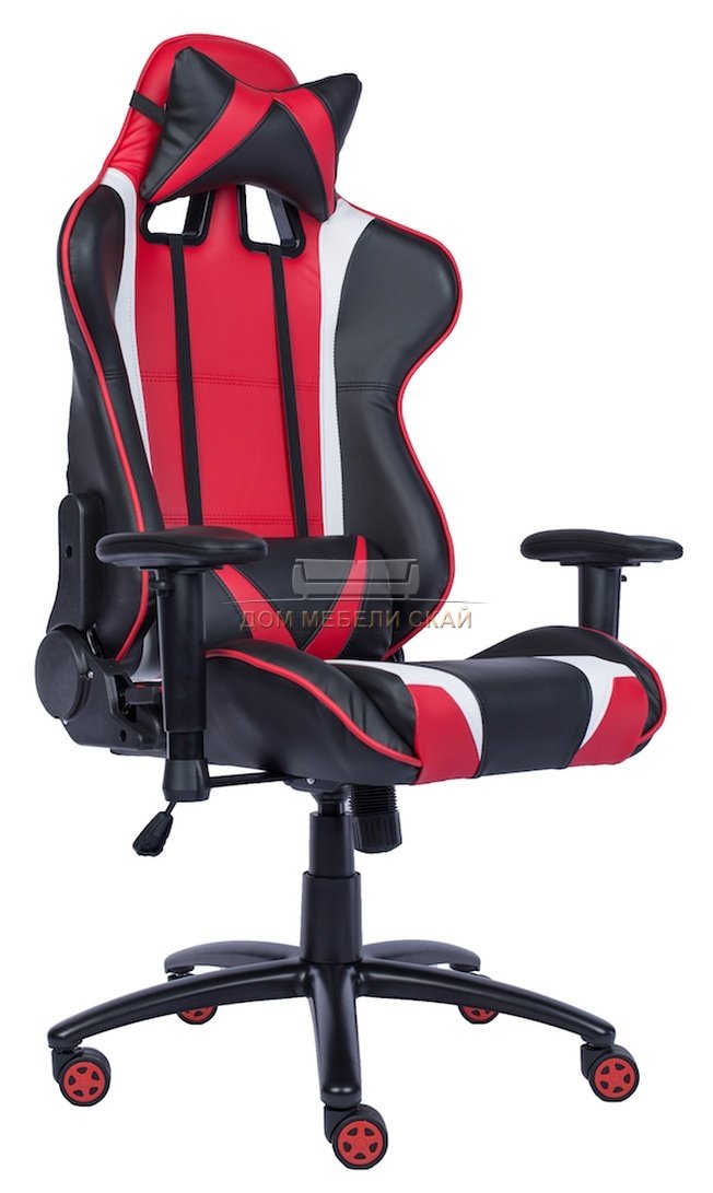 Кресло офисное Lotus S13, экокожа красная