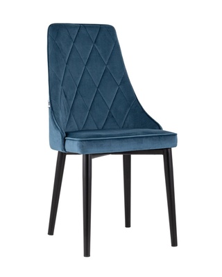 Стул Версаль, велюровый пыльно-синего цвета