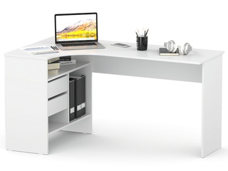 Письменный стол СПМ-25 левый, белый