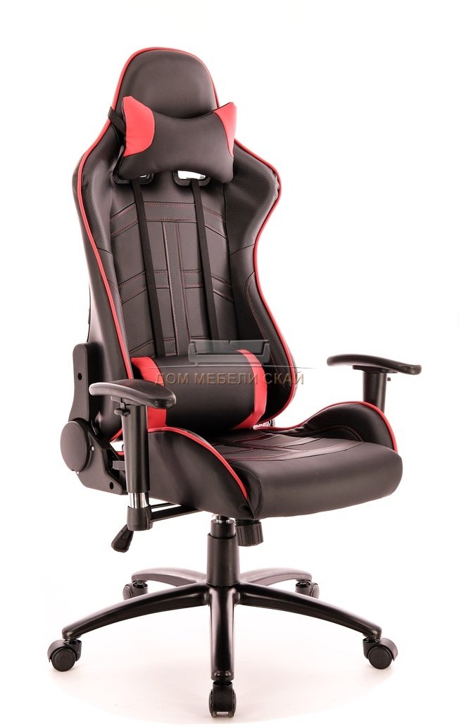 Кресло офисное Lotus S10, экокожа красная