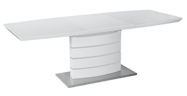 

Стол обеденный раскладной GALAXY, белый со стеклом