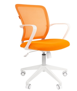 Офисное кресло Chairman 698 Россия белый пластик TW-16/TW-66, оранжевый
