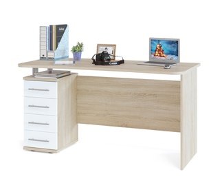 Армстронг КСТ-105 компьютерный стол, дуб/белый