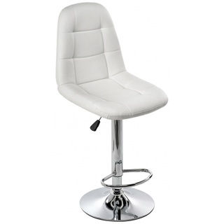 Барный стул Eames, экокожа белого цвета