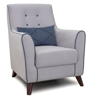 Кресло для отдыха Френсис, серо-голубое тк 266
