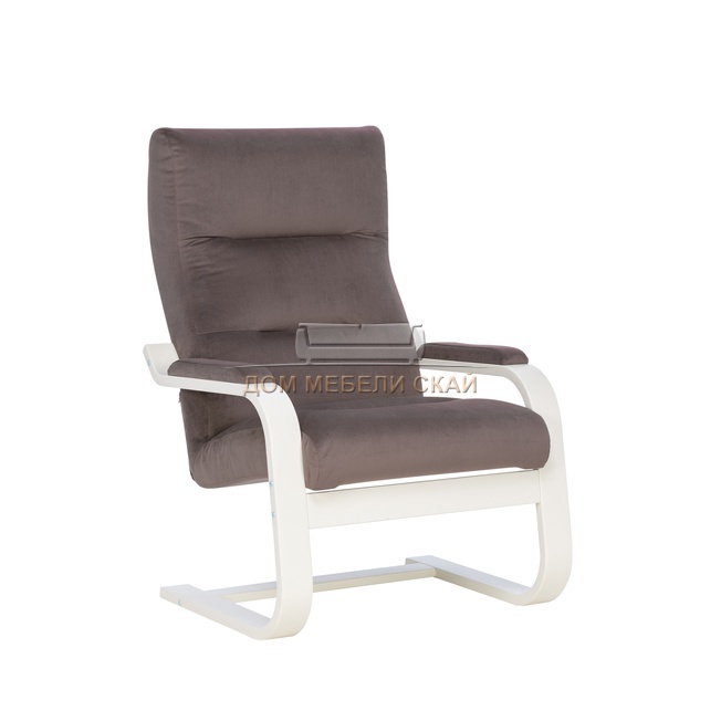 Кресло Leset Оскар, велюр V23 молочный шоколад/слоновая кость