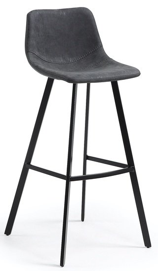 Барный стул Andi, экокожа серого цвета