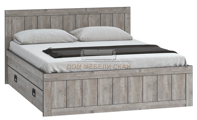 Кровать полутороспальная Эссен №3 1400 с 4 ящиками, боб пайн