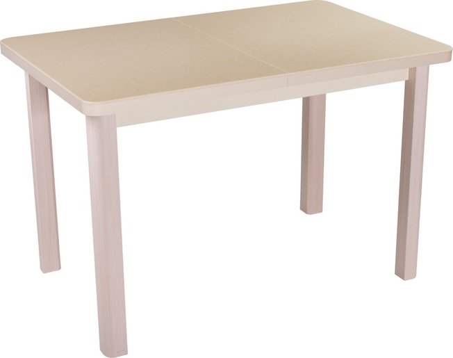 

Стол обеденный раздвижной Румба ПР-4, дуб молочный/бежевый камень