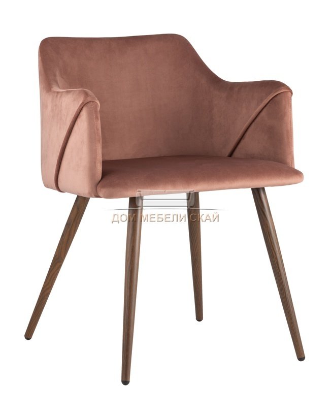 Стул Монарх, велюровый розового цвета