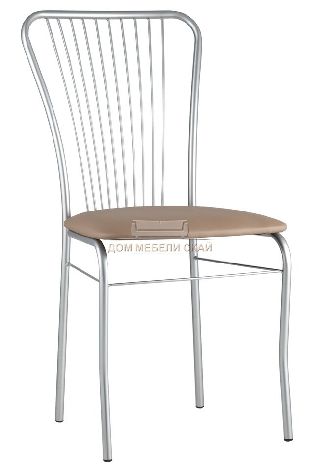 Стул НЕРОН, экокожа серо-бежевого цвета