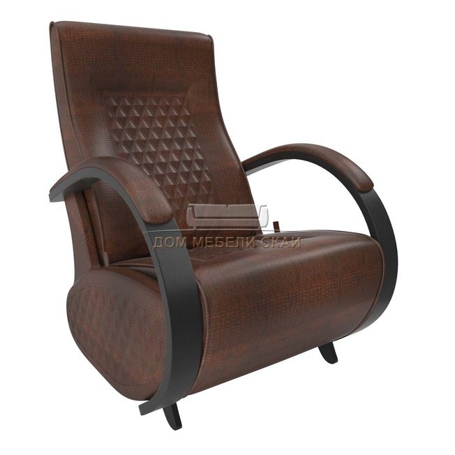 Кресло-глайдер Модель Balance 3 с накладками, венге/antik crocodile