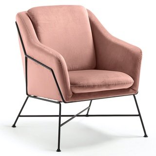 Кресло Brida, бархат светло-розовый