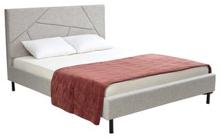 Кровать двуспальная SWEET VALERY 160x200 см, ткань stone