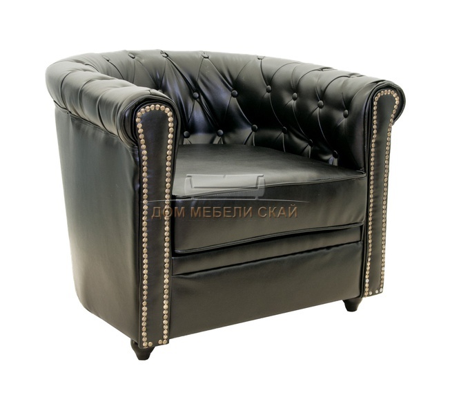 Кресло Karo, черная рециклированная кожа black