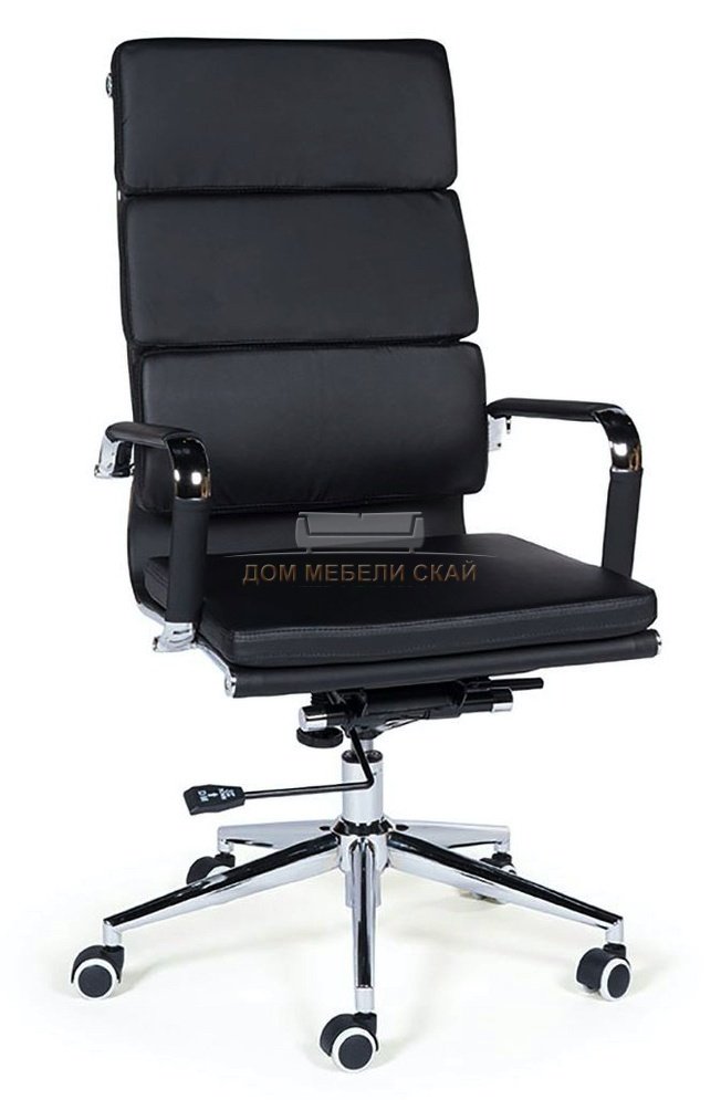 Кресло офисное Зуум, black/черная экокожа