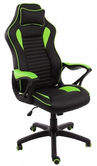 Компьютерное кресло Leon, черное/зеленое