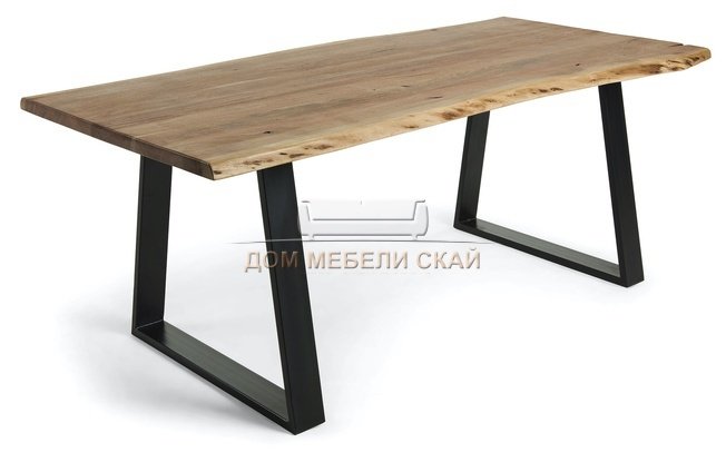 Стол обеденный Sono 200x95, черный каркас/дерево