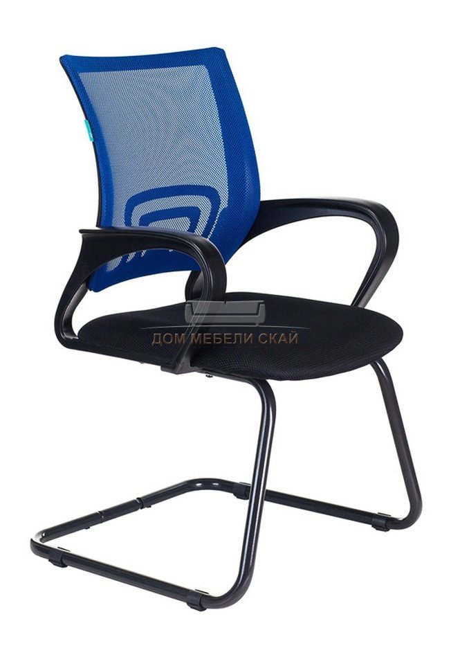 Кресло офисное CH-695N-AV, черная ткань/синяя сетка