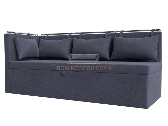 Кухонный угловой диван со спальным местом левый Метро, серый/рогожка