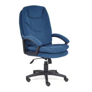 Кресло офисное Комфорт Comfort LT, флок синего цвета 32