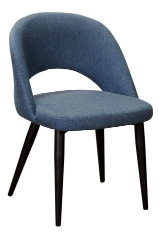 Стул-кресло Lars, рогожка темно-синего цвета сканди блю арт/черный