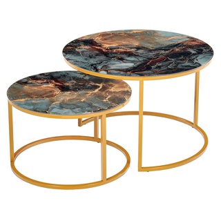 Набор кофейных столиков Tango, космический/матовое золото