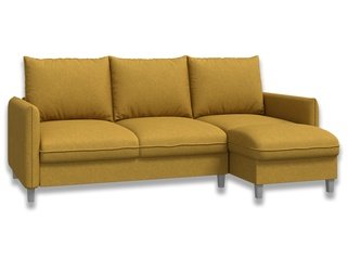 Угловой диван-кровать Лофт компакт, горчичная рогожка
