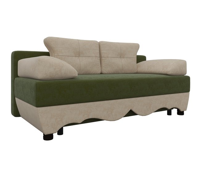 

Диван-кровать Евро, зеленый/бежевый/микровельвет