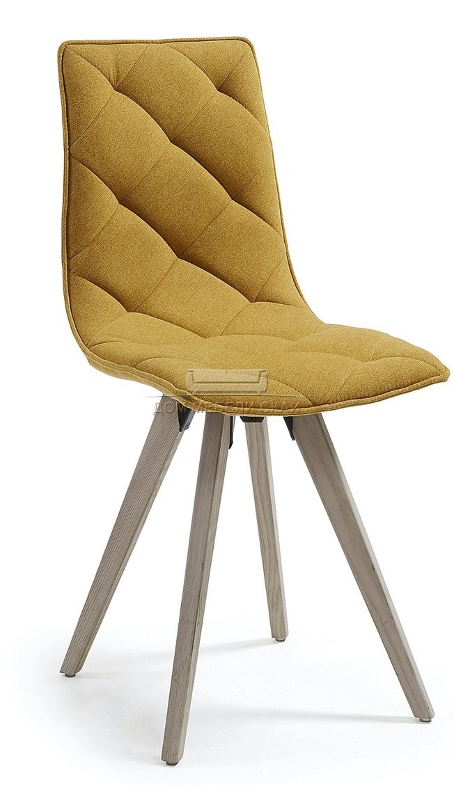 Стул TUK, рогожка желтого цвета