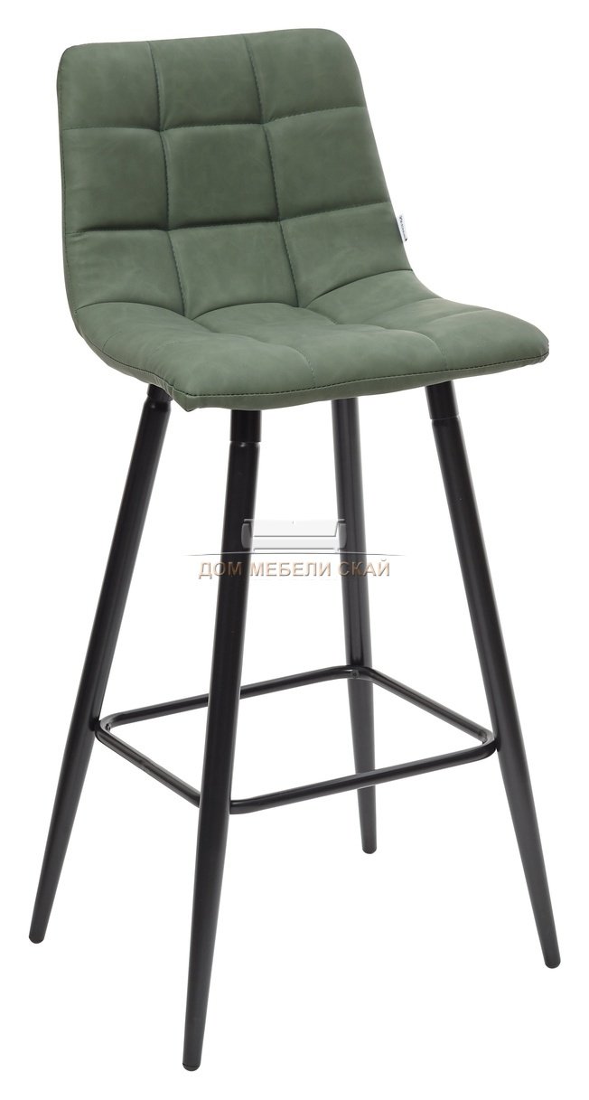 Барный стул SPICE, экокожа зеленого цвета