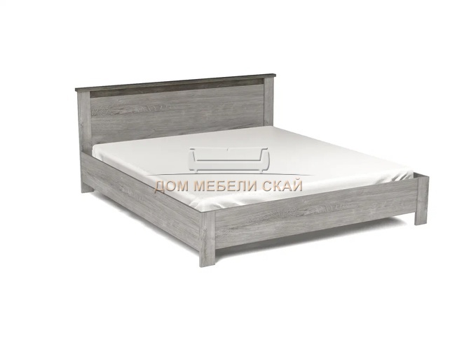 Кровать двуспальная 180x200 Денвер с ПМ, риббек серый