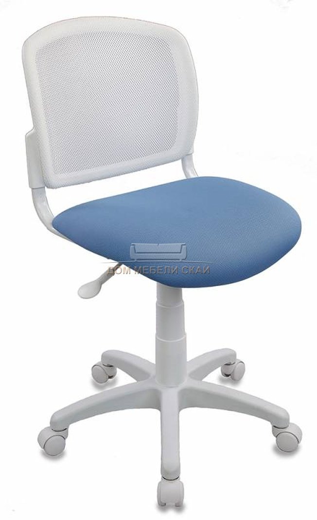 Кресло детское CH-W296NX, голубая ткань/белая сетка