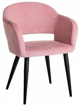 Стул-кресло Oscar, микровельвет розового цвета/черный