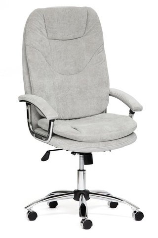 Кресло офисное Софт люкс Softy lux, серый велюр