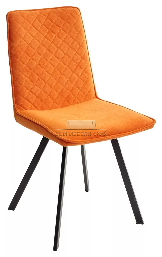Стул PAINT, велюровый оранжевого цвета B17/черный