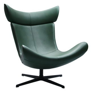 Кресло TORO, пресованная кожа зеленого цвета