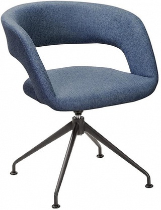 Стул-кресло Walter Spider Сканди, рогожка синего цвета БлюАрт/черный