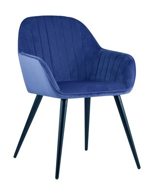 Стул-кресло Кристи, велюровый синего цвета