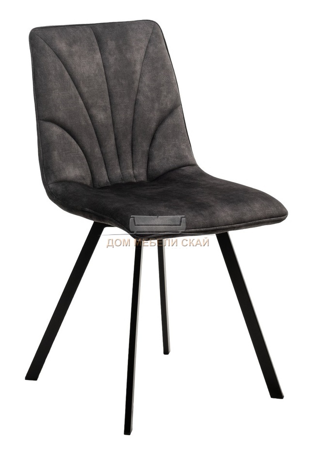 Стул ARFA, велюровый серого цвета VT5001-3 античный/черный каркас