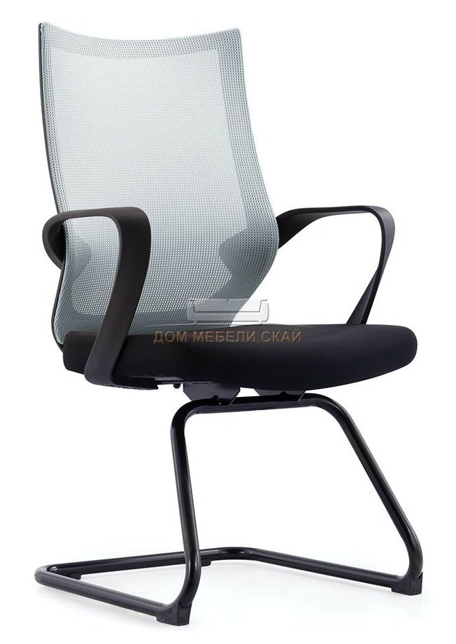 Кресло офисное Спэйс CF, черная краска/серая сетка/черная ткань