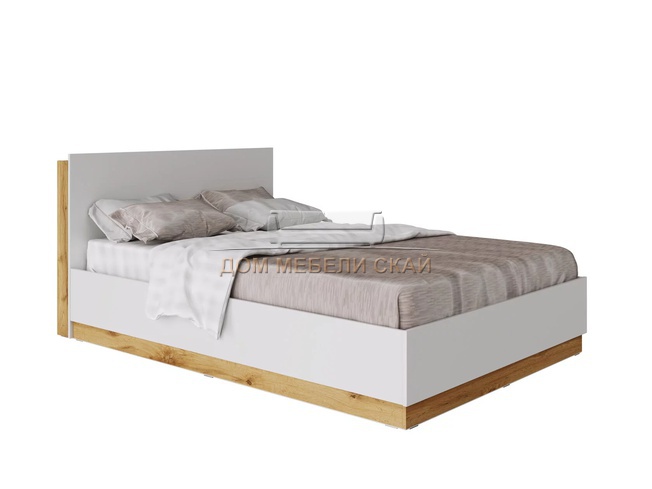 Кровать Fresco 160х200, белый/дуб вотан