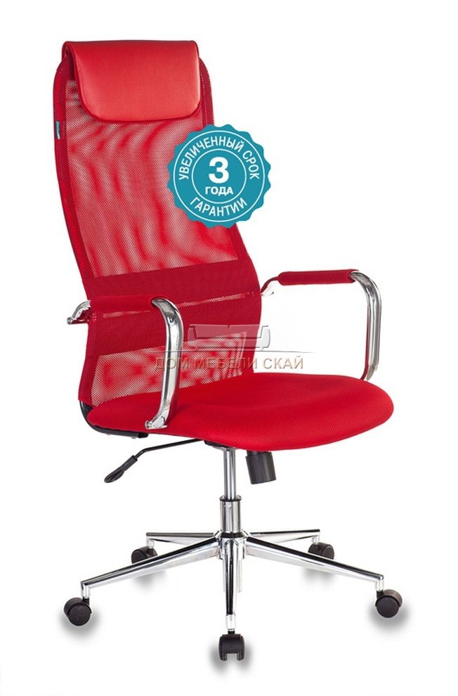 Кресло руководителя KB-9N, красная сетка