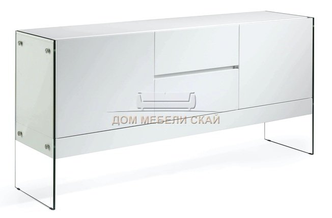 Комод-тумба 2 ящика с дверцами CP1410-E-BLANCO, белый