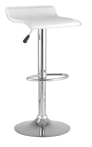 Стул барный HI-TEC, экокожа белого цвета